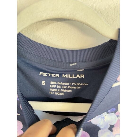 Peter Millar Golf Birdie Sport Top Womens Sweatshirt Size S Pullover Navy Floral - Picture 10 of 13